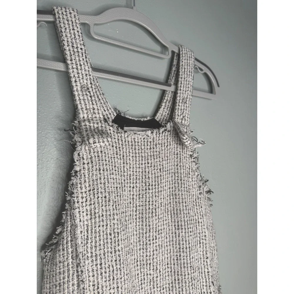 Zara grey and black textured overall dress youth